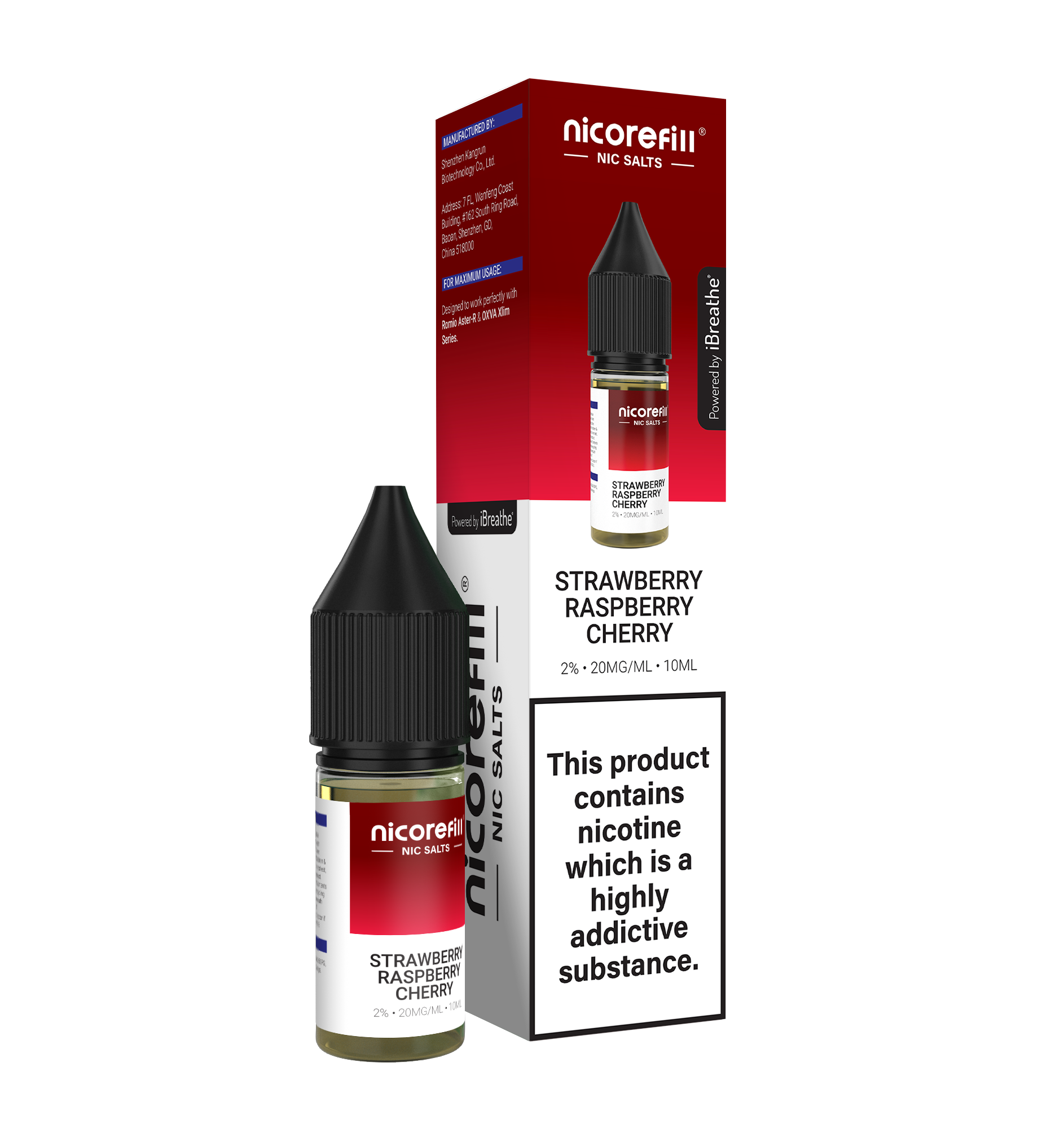 Nicorefill Strawberry Raspberry Cherry