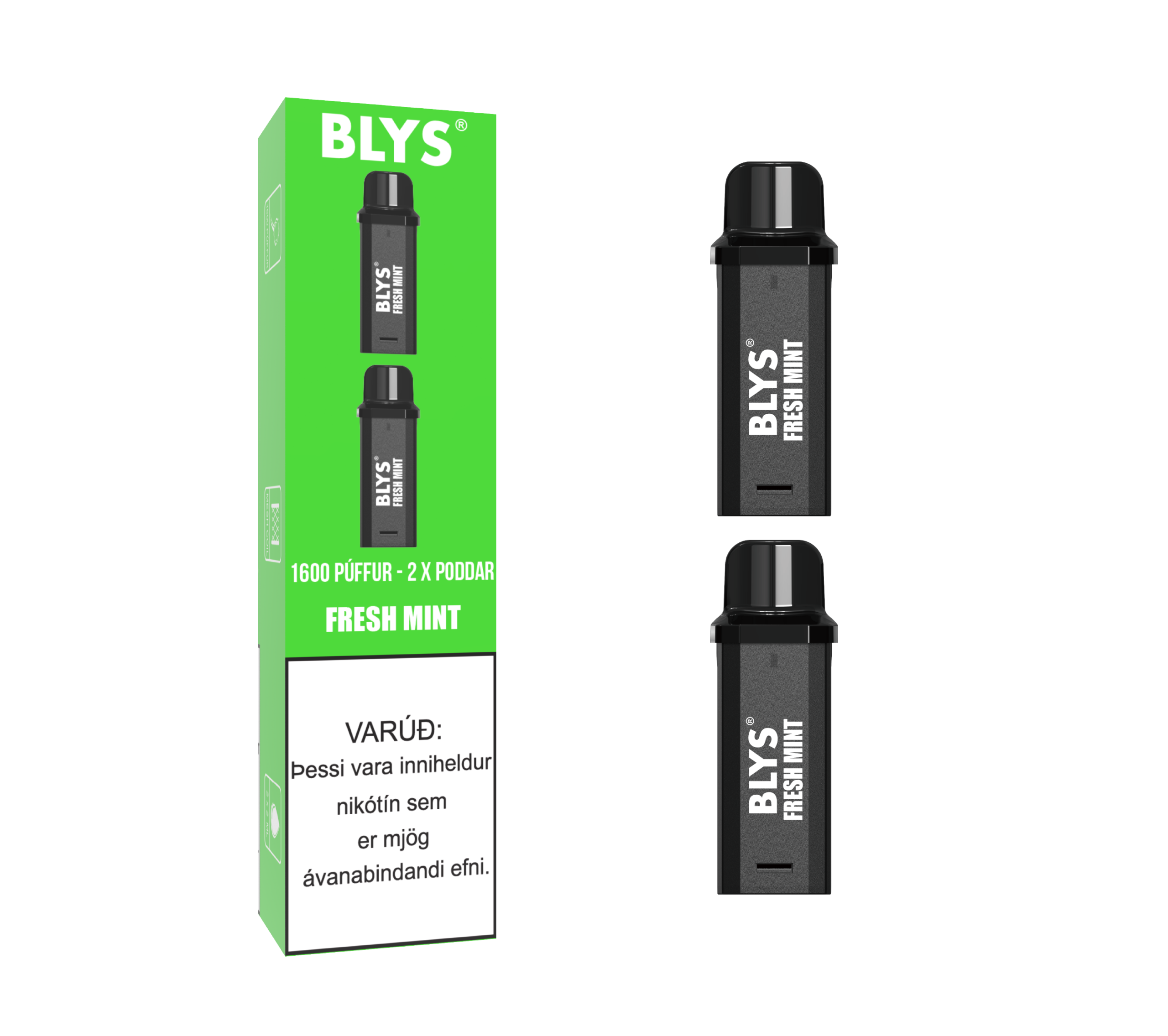 BLYS 2x áfylling Fresh Mint