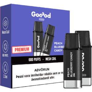 GodPod 2x áfylling Peach Blueberry Candy