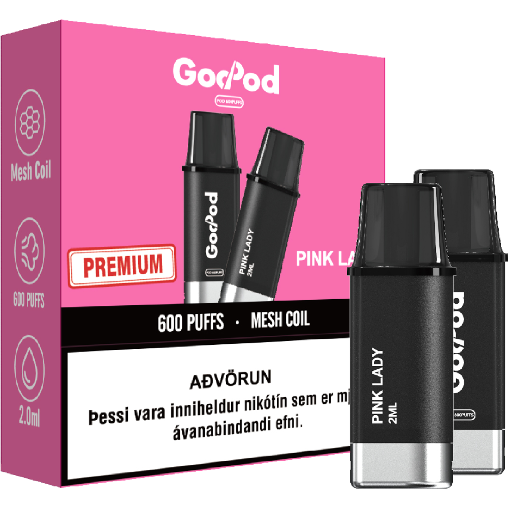 GodPod 2x áfylling Pink Lady