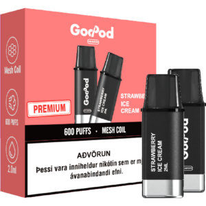 GodPod 2x áfylling Strawberry Ice Cream