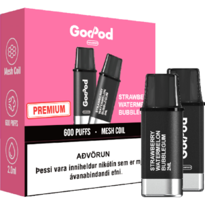 GodPod 2x áfylling Strawberry Watermelon Bubblegum