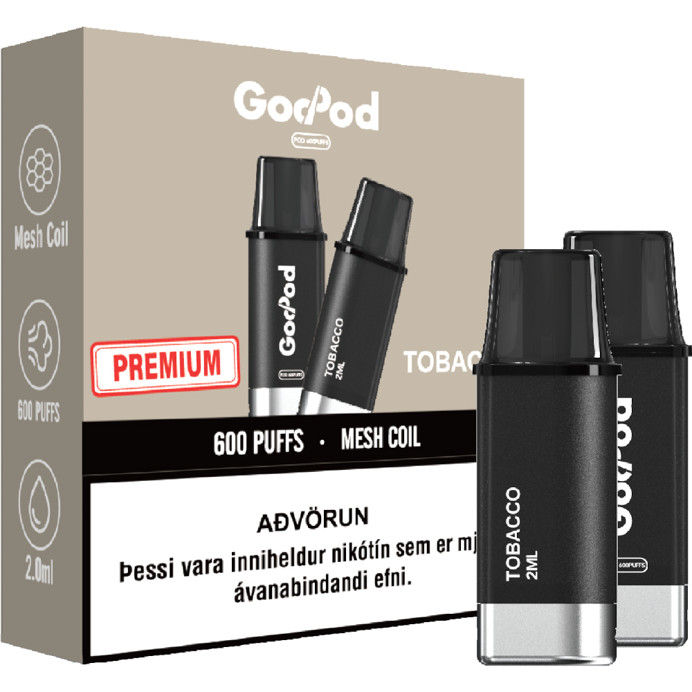 GodPod 2x áfylling Tobacoo